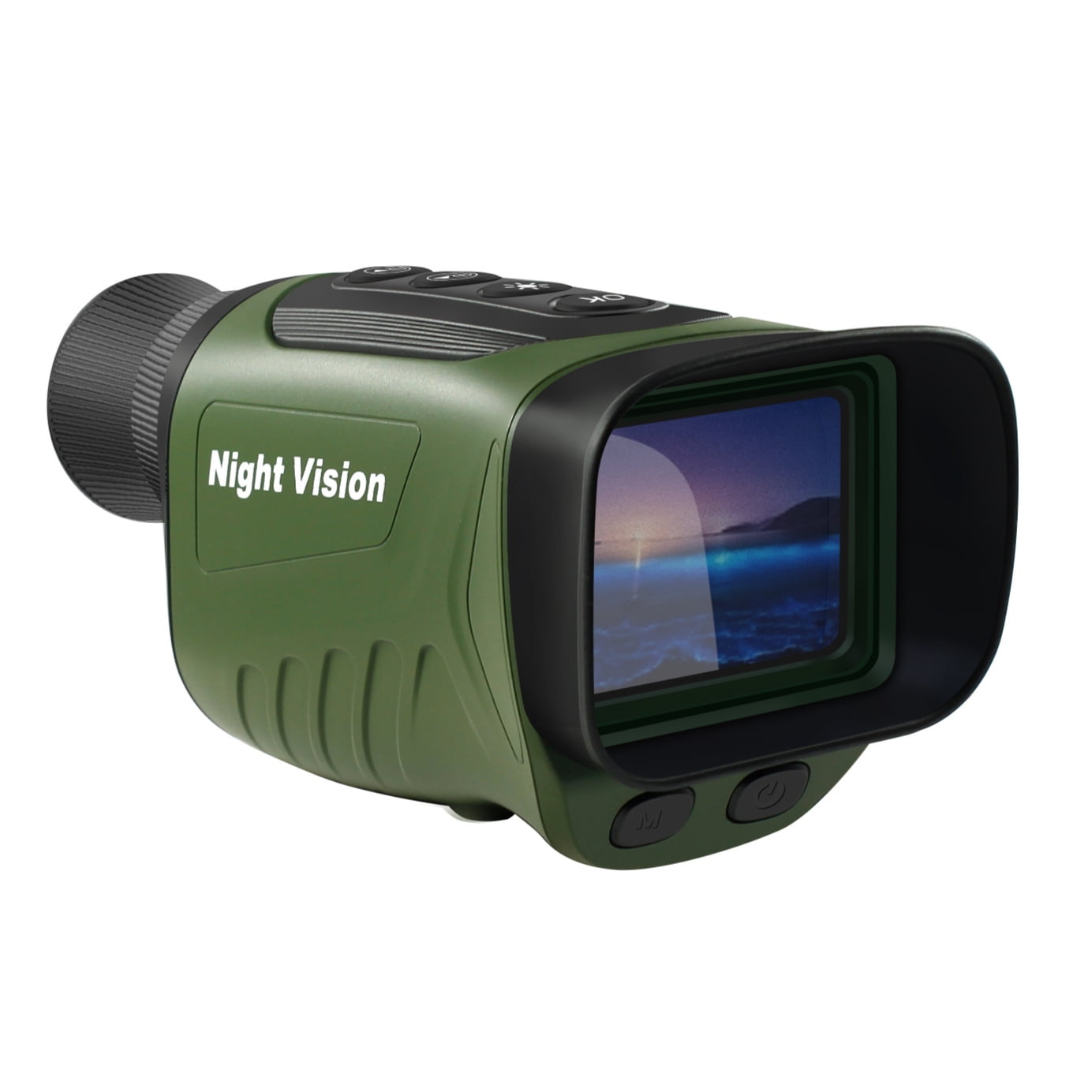 BekinTek Night Vision Monocular Rechargeable Telescope Infrared NVG Goggles Full Dark Observe 7x IR 8x Digital Zoom 2.5K Video 40M Photo 2 Inches HD Screen with 32G TF Card